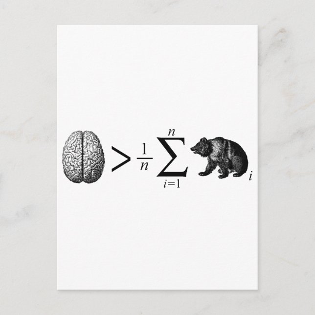 Cartão Postal Mais Inteligente Que O Urso Médio (Frente)