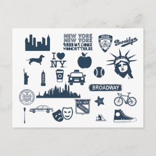 Cartão Postal Mais Novos Presentes Elegantes e Modernos de NYC e
