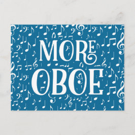 Cartão Postal Mais Oboé - Blue White Music