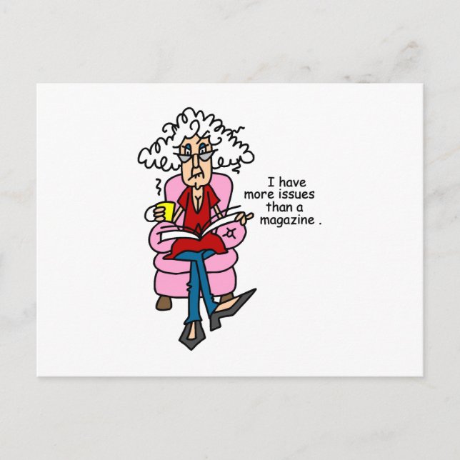 Cartão Postal Mais problemas do que um Humor da Revista (Frente)