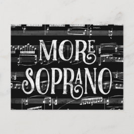Cartão Postal Mais Quadro Negro Soprano - Cantor Branco Preto