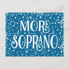 Cartão Postal Mais Soprano - Cantor Azul Branco