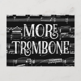 Cartão Postal Mais Tablado de Trombone - Música Preto Branco