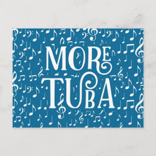 Cartão Postal Mais Tuba - Música Azul Branca