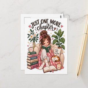 Cartão Postal Mais Um Capítulo – Leitor de Livros Aconchegante L