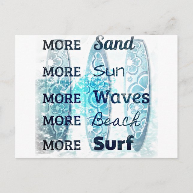 Cartão Postal Mais Vida de Praia (Frente)