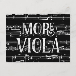Cartão Postal Mais Viola Quadro Negro - Música Preto Branco