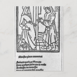 Cartão Postal Maitre Pathelin e Guillemette