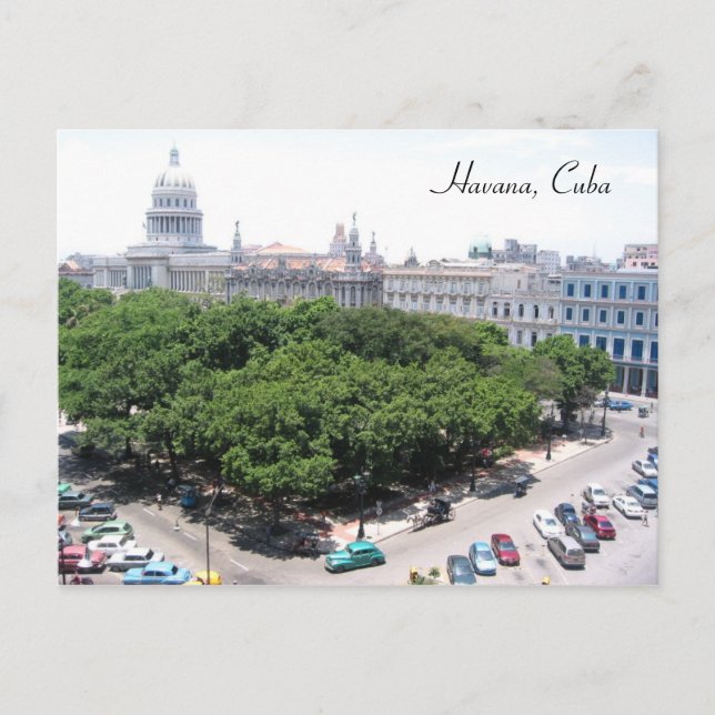 Cartão Postal maiúsculo quadrado verde (Frente)