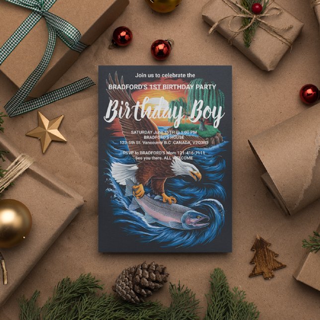 Cartão Postal Majestade no voo: Águia Sofrendo sobre Peixe (Criador carregado)