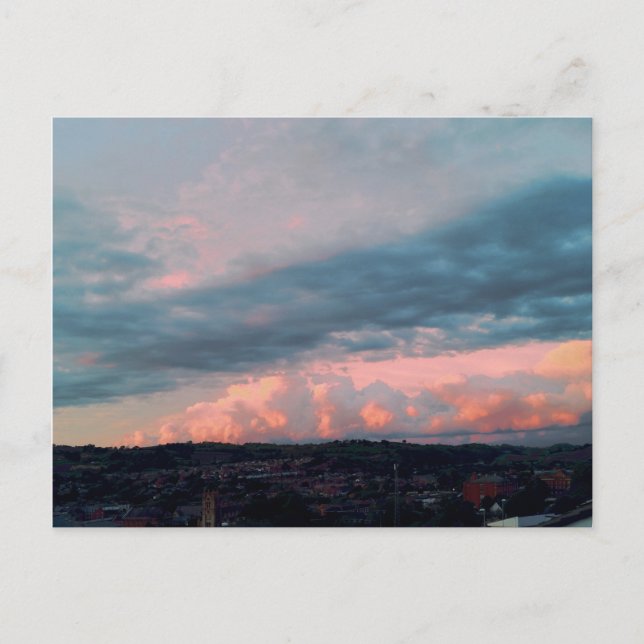 Cartão Postal Majestade Sunset no País de Gales (Frente)