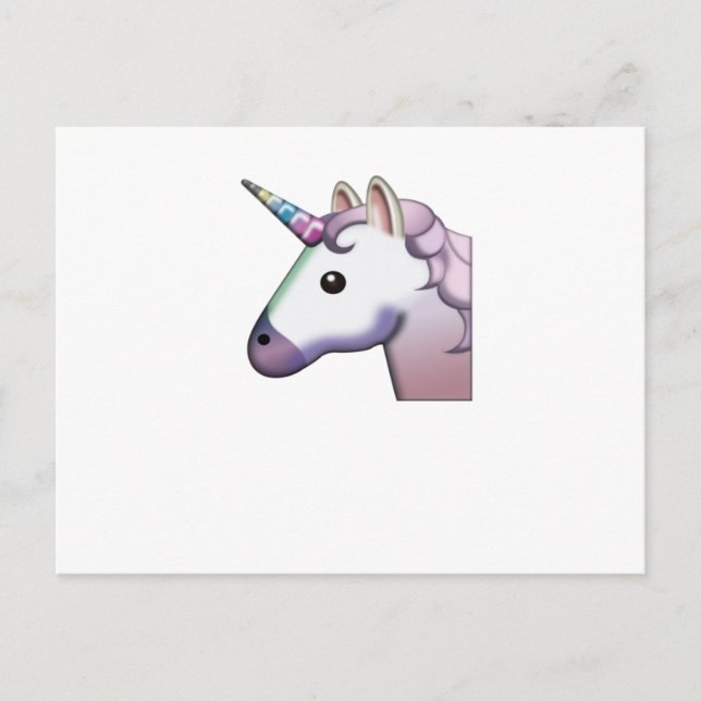 Cartão Postal Majestade Unicorn Emoji (Frente)