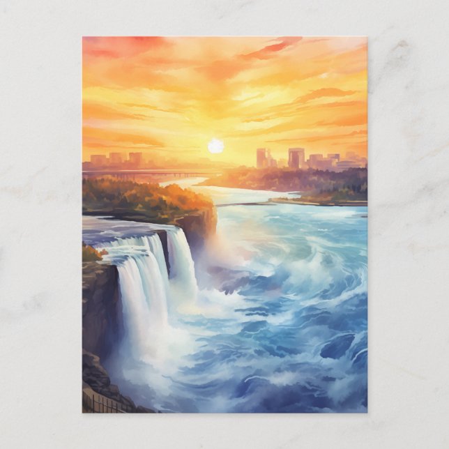 Cartão Postal Majestosas Cataratas do Niágara #13 (Frente)