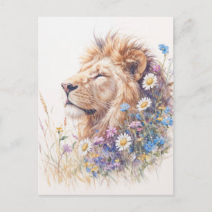 Cartão Postal Majestoso Lírio Flor Silvestre Botânica