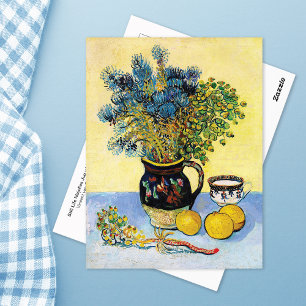 Cartão Postal Majolica Jug Wildflower Vincent Van Gogh
