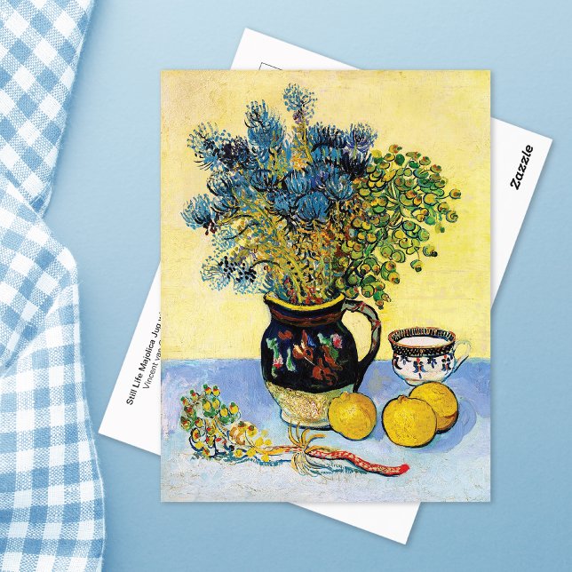 Cartão Postal Majolica Jug Wildflower Vincent Van Gogh (Criador carregado)
