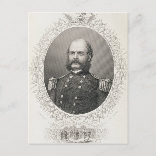 Cartão Postal Major-General Ambrose Everett Burnside (Frente)