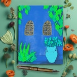 Cartão Postal Majorelle Gardens Blue La Jardin<br><div class="desc">Bonito paredes azuis e plantas coloridas brilhantes,  desenhadas por mim para você! Dê uma olhada no meu compro por mais!</div>