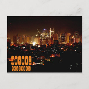 Cartão Postal Makati à noite nas Filipinas
