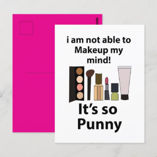 Cartão Postal Makeup Engraçado