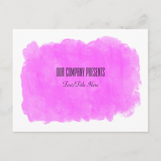 Cartão Postal Makeup Pink Beauty Event Workshop Trendy (Frente)