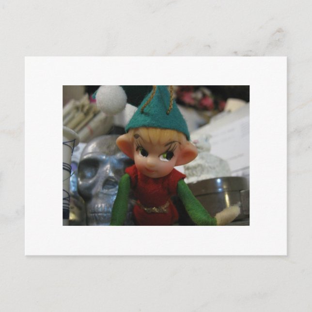 Cartão Postal Mal-estar na sala de costura... (Frente)