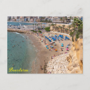 Cartão Postal Mal Pas Beach, Benidorm, Costa Blanca, Espanha