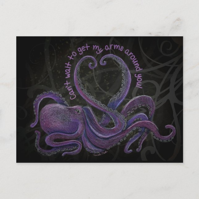 Cartão Postal Mal posso esperar para colocar meus braços em seu  (Frente)