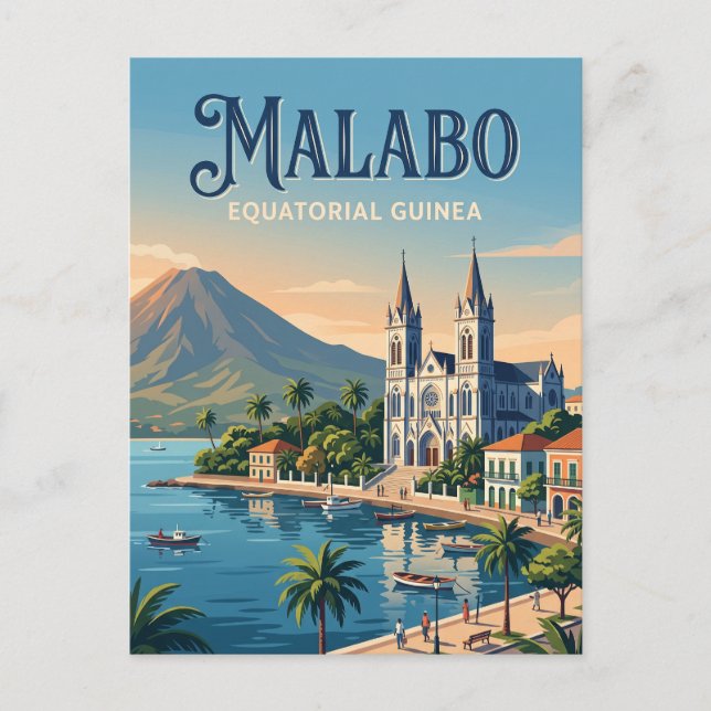Cartão Postal Malabo, Guiné Equatorial (Frente)