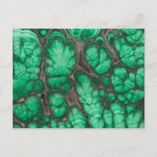 Cartão Postal Malachita com Padrão Verde