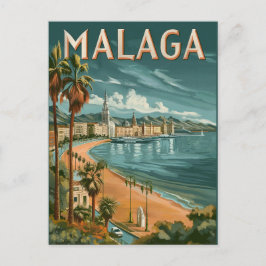Cartão Postal Málaga em Charme Retro - Viagens Vintage