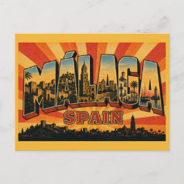 Cartão Postal Málaga Espanha Alcazaba