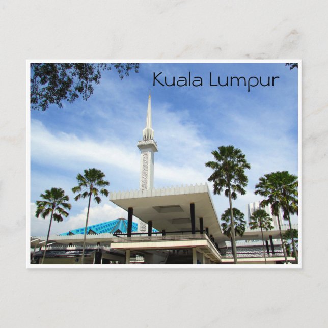 Cartão Postal malaia mesquita kl (Frente)