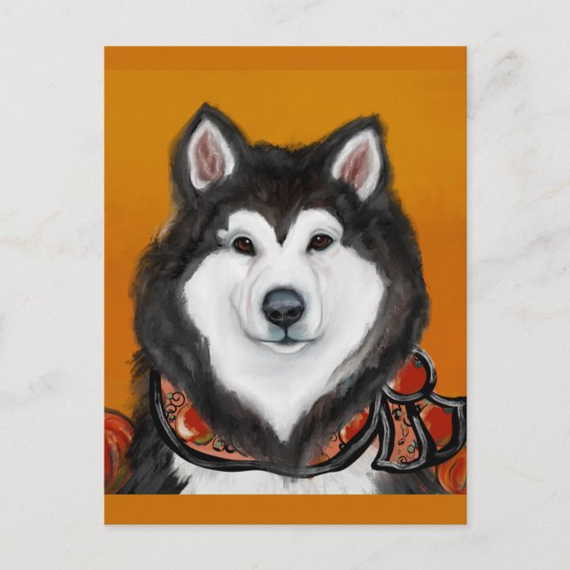 Cartão Postal Malamute do Alasca (Frente)