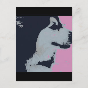 Cartão Postal Malamute Dog Pop Art