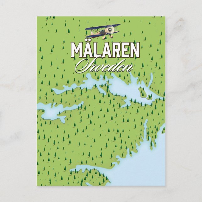 Cartão Postal Mälaren Suécia (Frente)
