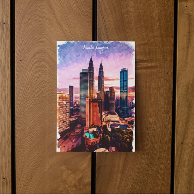 Cartão Postal Malásia Kuala Lumpur Skyline (malaysia kuala lumpur skyline postcard)