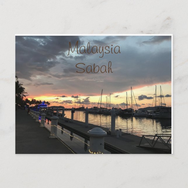 Cartão Postal Malásia - Sabah - Kota Kinabalu (Frente)