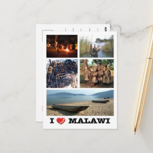 Cartão Postal Malawi - Eu Amo -