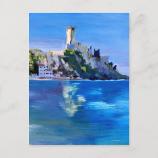 Cartão Postal Malcesine com Castello Scaligero