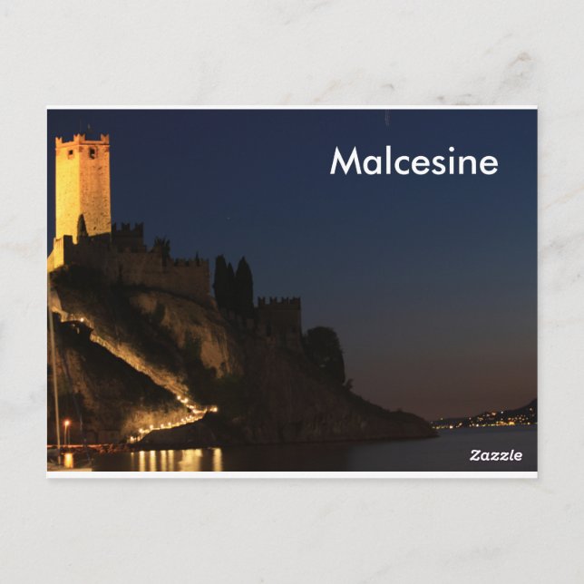 Cartão Postal Malcesine lago di garda (Verso)