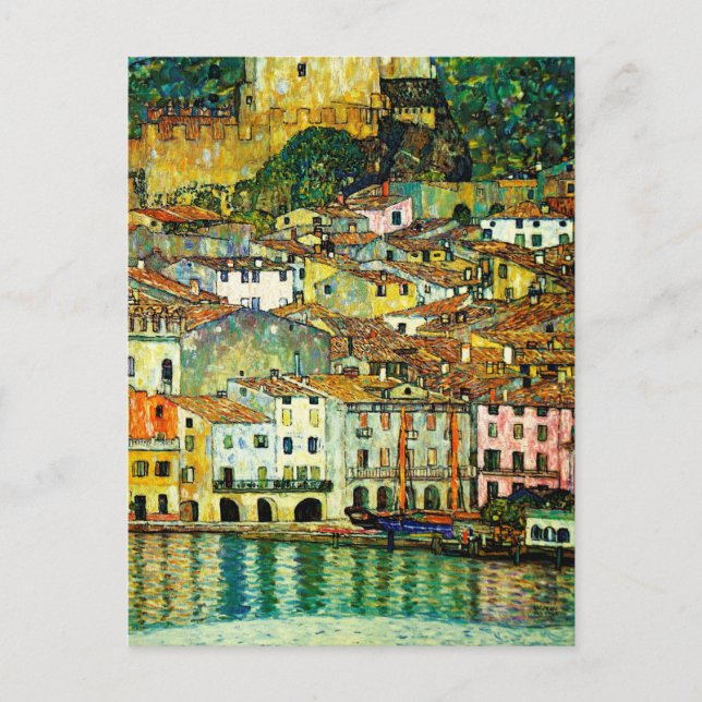 Cartão Postal Malcesine no Lago de Garda (1913), Gustav Klimt (Frente)