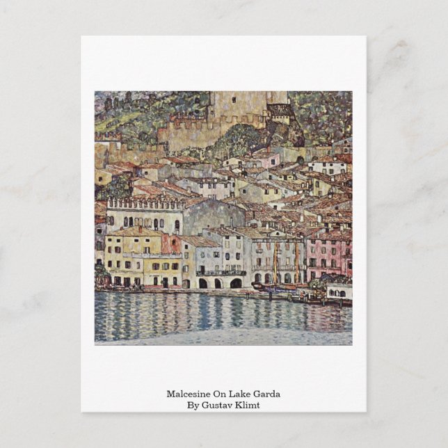 Cartão Postal Malcesine No Lago Garda Por Gustav Klimt (Frente)