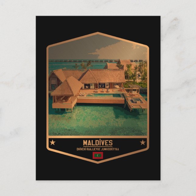 Cartão Postal Maldivas (Frente)