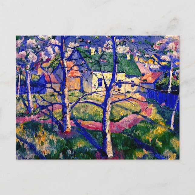 Cartão Postal Malevich - Árvores de Maçã no Flor (Frente)
