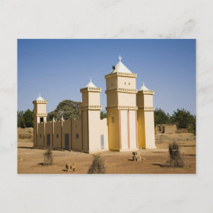 Cartão Postal Mali, Bamako. Mesquita, Estrada Bamako-Djenne