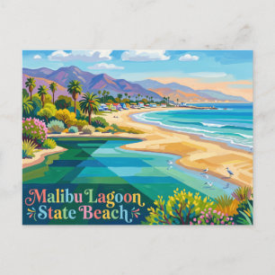 Cartão Postal Malibu Lagoon State Beach Califórnia
