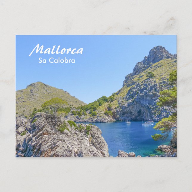 Cartão Postal Mallorca, Baía de Espanha de Sa Calobra (Frente)