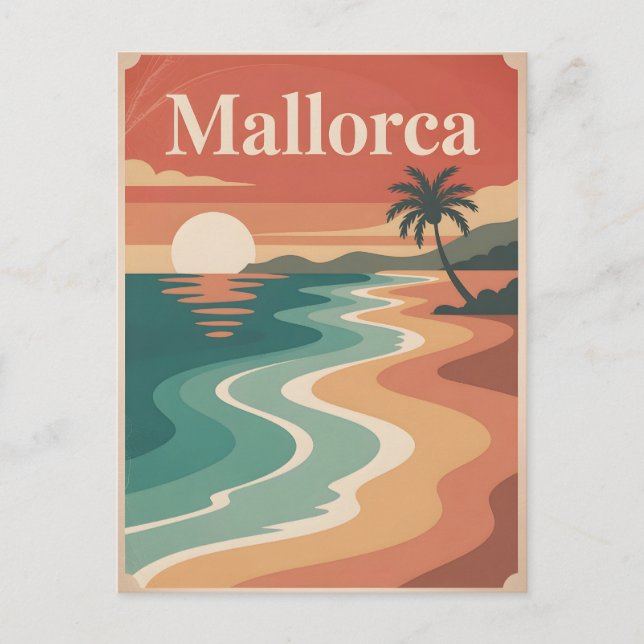 Cartão Postal Mallorca minimalística (Frente)