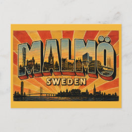Cartão Postal Malmö Suécia Turning Torso e Centro Histórico
